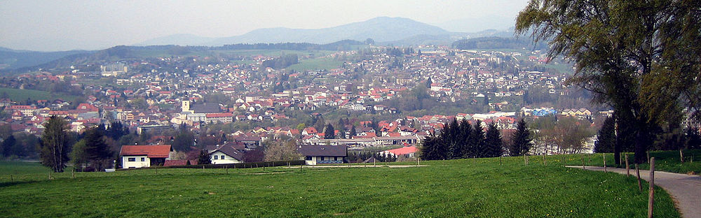 rigardo de la urboparto Weißenstein ("blanka roko") al la urba centro