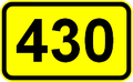 Regionalna cesta R2-430 Dopravní značka