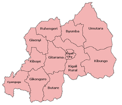 Provincies van Rwanda voor 2006