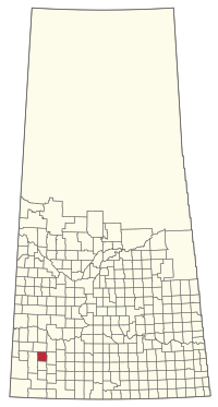 Location of the RM of Gull Lake No. 139 in Saskatchewan