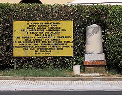 The Roman milestone of Rimazzano