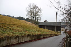 Wiesenstraße als schmale Erschließung