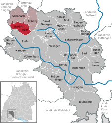 Schönwald im Schwarzwald – Mappa