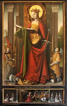 Claude Guinet, Sainte-Catherine, 1507. Musée des beaux-arts de Lyon