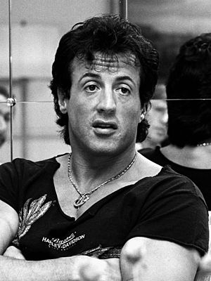 Sylvester Stallone in Sweden to promote "...
