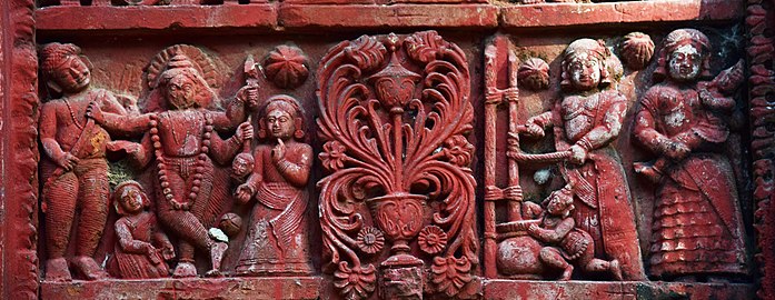 Terracotta relief on a temple wall at Rabidaspur