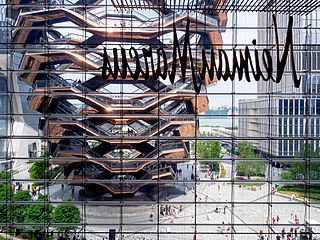 The Vessel which can be seen through an atrium in the mall from the 5th floor