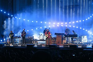 The group performing at the Hearst Greek Theatre in October 2017