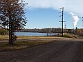 The eastern wing dam of the Tomahawk Dam, which creates Lake Mohawksin.