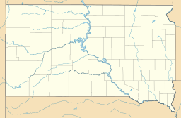 Ortens läge i South Dakota