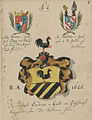Wappenvariante im Wappenbuch der Adeligen Gesellschaft zu Ravensburg, von Joseph Andreas von Gall von Hochstraß
