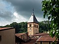 Vue du clocher depuis la D6A