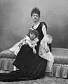 Élisabeth de Caraman-Chimay, Countess Greffulhe (1860-1952) with her daughter Élaine. Photograph by Paul Nadar, 1886.
