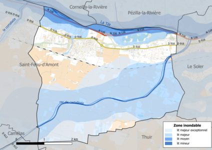 Carte des zones inondables.