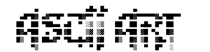 "Block" or "High ASCII" style, cf. ANSI art Aa example3.png