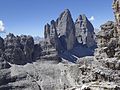 Vue sur les 3 cimes de la via ferrata.