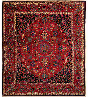 English: Antique Persian Mashad rug measuring ...