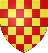 Blason avec un damier jaune et rouge