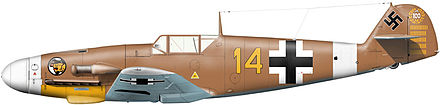 Uma aeronave de caça, mostrada de perfil, vista da esquerda.