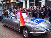 The NASUWT union passing through the Birmingham Pride 2011 parade in a car