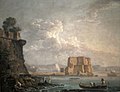 Carlo Bonavia's oil painting Castel dell'Ovo, Naples, 1788, Honolulu Museum of Art