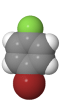 Space Filling Model of 4-Bromofluorobenzene