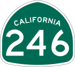 Straßenschild der California State Route 246