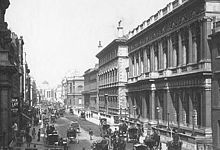 Historical image of Pall Mall with the Carlton Club, describing itself as the "oldest, and most important of all Conservative clubs" Carlton-Club.jpg