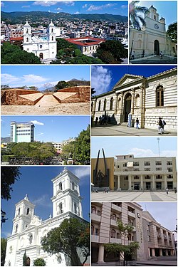 由上依序：市中心、奇尔潘辛戈弗朗西斯科阿西西教堂、特瓦卡尔科考古遗址、阿纳瓦克第一次国会市民广场、奇尔潘辛戈圣玛丽大教堂、格雷罗地区博物馆、奇尔潘辛戈市政厅和司法院。