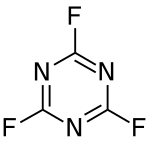 Strukturformel von Cyanurfluorid