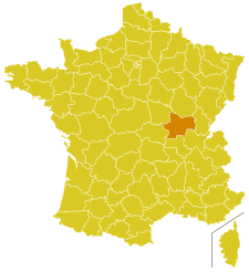 Diecéze autunská (-Châlon-sur-Saône-Mâcon-Cluny) na mapě