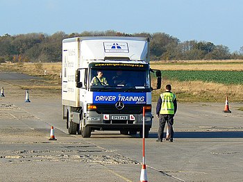 English: Driver training, Enstone airfield, Ox...