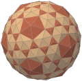 変形十二面体と五角六十面体による複合多面体