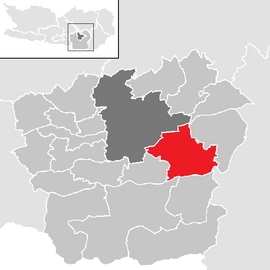 Poloha obce Ebenthal in Kärnten v okrese Klagenfurt-vidiek (klikacia mapa)