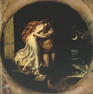 The Parting of Hero and Leander by William Etty.