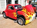 Flamed Fiat Topolino.