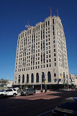 High-rise building with Art Deco design