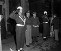 1951: Dwight Eisenhower and general Kruls leaving Hotel Des Indes