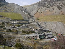 Spoil heaps and former mine buildings beside the Swart Beck