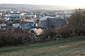 Vue du côté de la rue du château, pris des remparts du château.