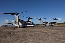 JGSDF V-22 and MV-22B at Kengun JGSDF V-22 and VMM-262 MV-22B at JGSDF Camp Kengun.jpg