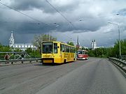 Trams van de types KTM-8 en KTM-5; 2004.