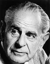 Popper proposed falsifiability as something that distinguishes science from non-science, using astrology as the example of an idea that has not dealt with falsification during experiment. Karl Popper.jpg