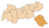 Lage des politischen Bezirks Lienz