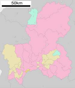 Location of Kasamatsu in Gifu Prefecture