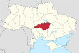 Die ligging van Kirowohrad-oblast in Oekraïne