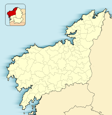 Location map Spain Province of A Coruña