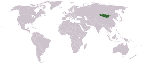 Harta Republicii Populare Mongole în 1985