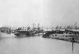 Einweihung des Zollhafens am 6. Juni 1887