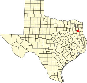 Карта Техаса с указанием округа Грегг
